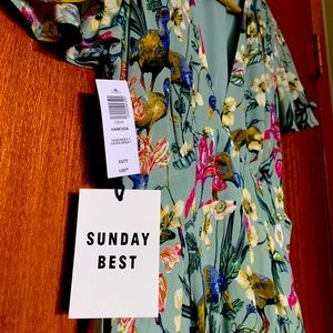 Sunday Best Aritzia Vanessa dress in Sage/Violet